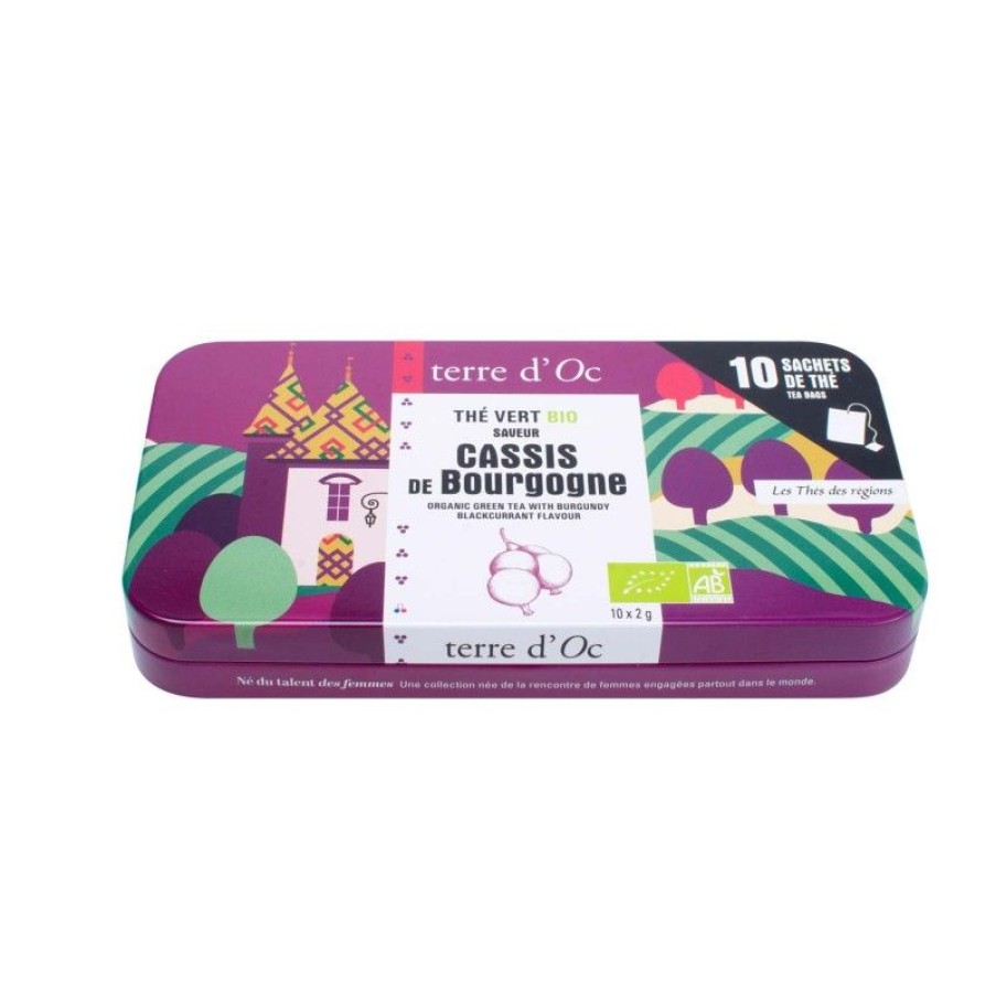 Terre d'Oc The Vert Bio En Sachets Saveur Cassis | The Vert