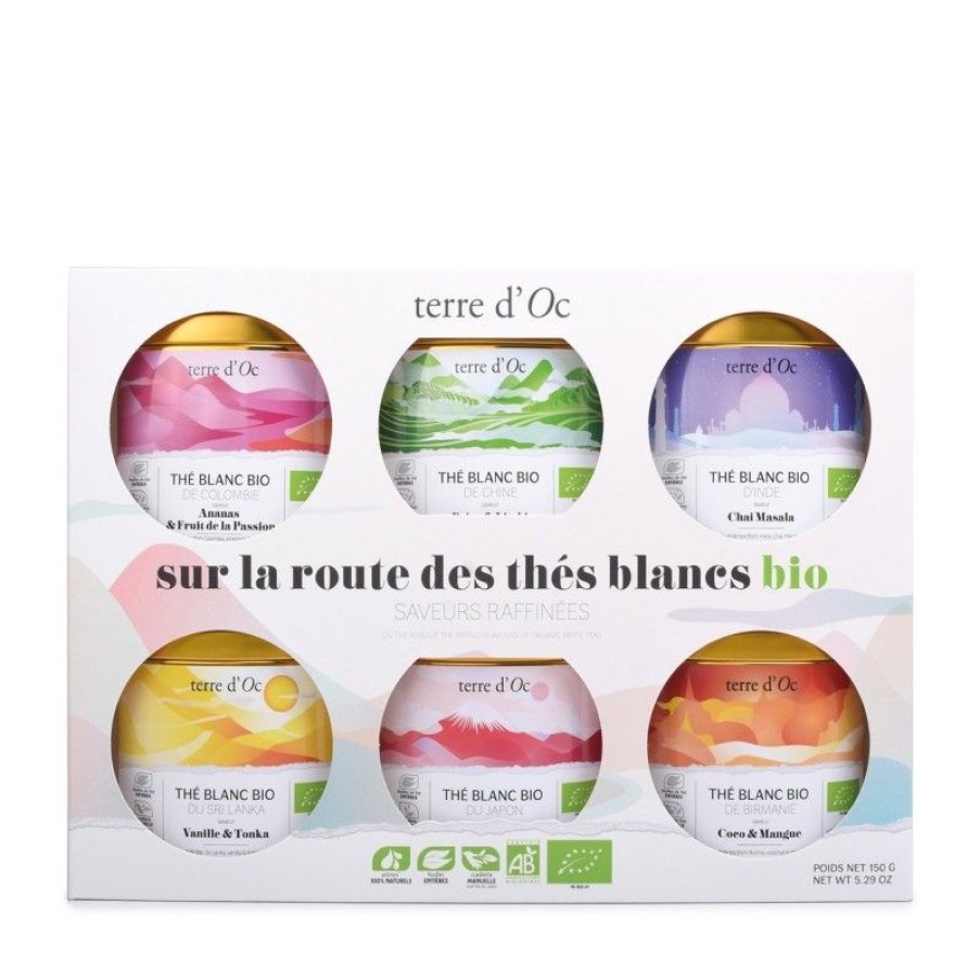 Terre d'Oc Coffret Sur La Route Des Thes Blancs Bio | The Blanc